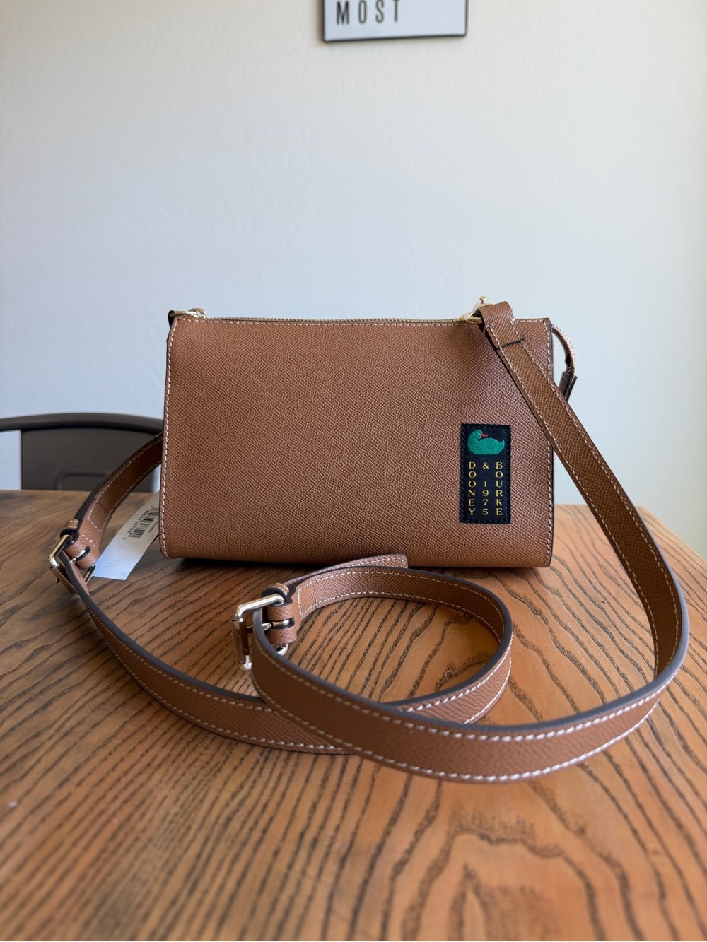 Dooney & Bourke Tan Pebble Alpine Janine 23 Crossbody